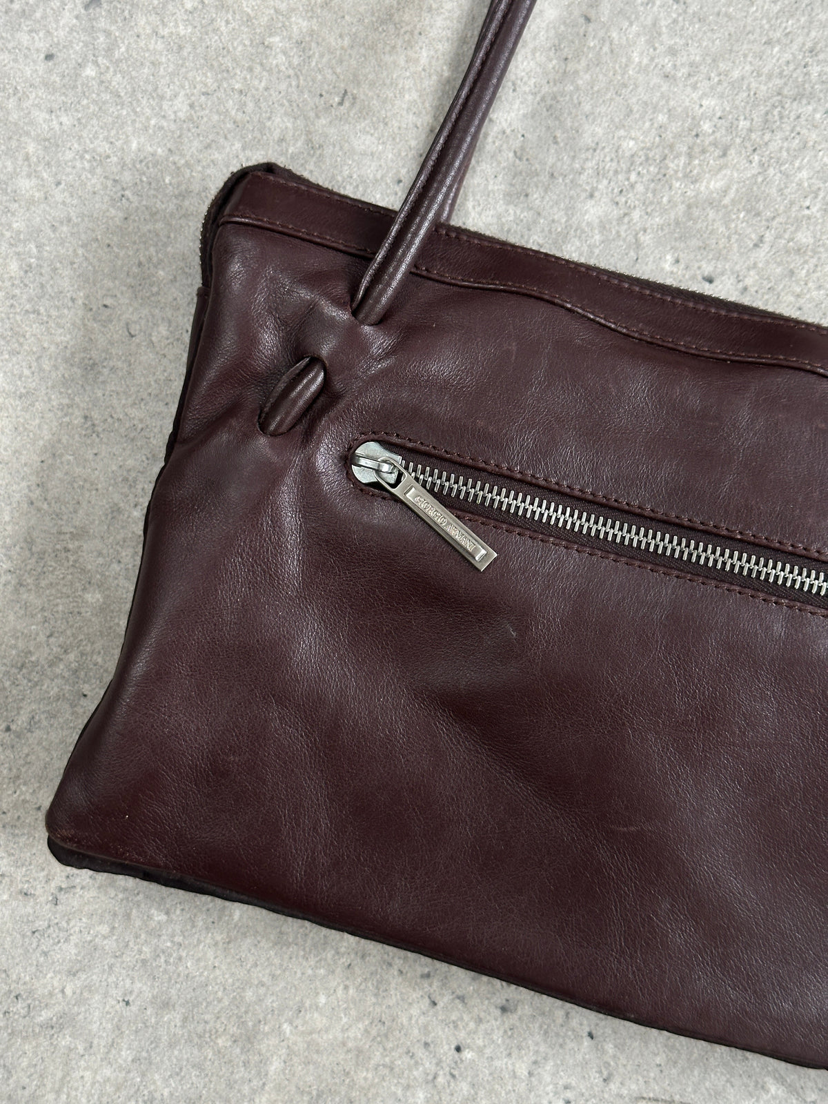 Giorgio Armani 1990s Leather Minimal Shoulder Bag