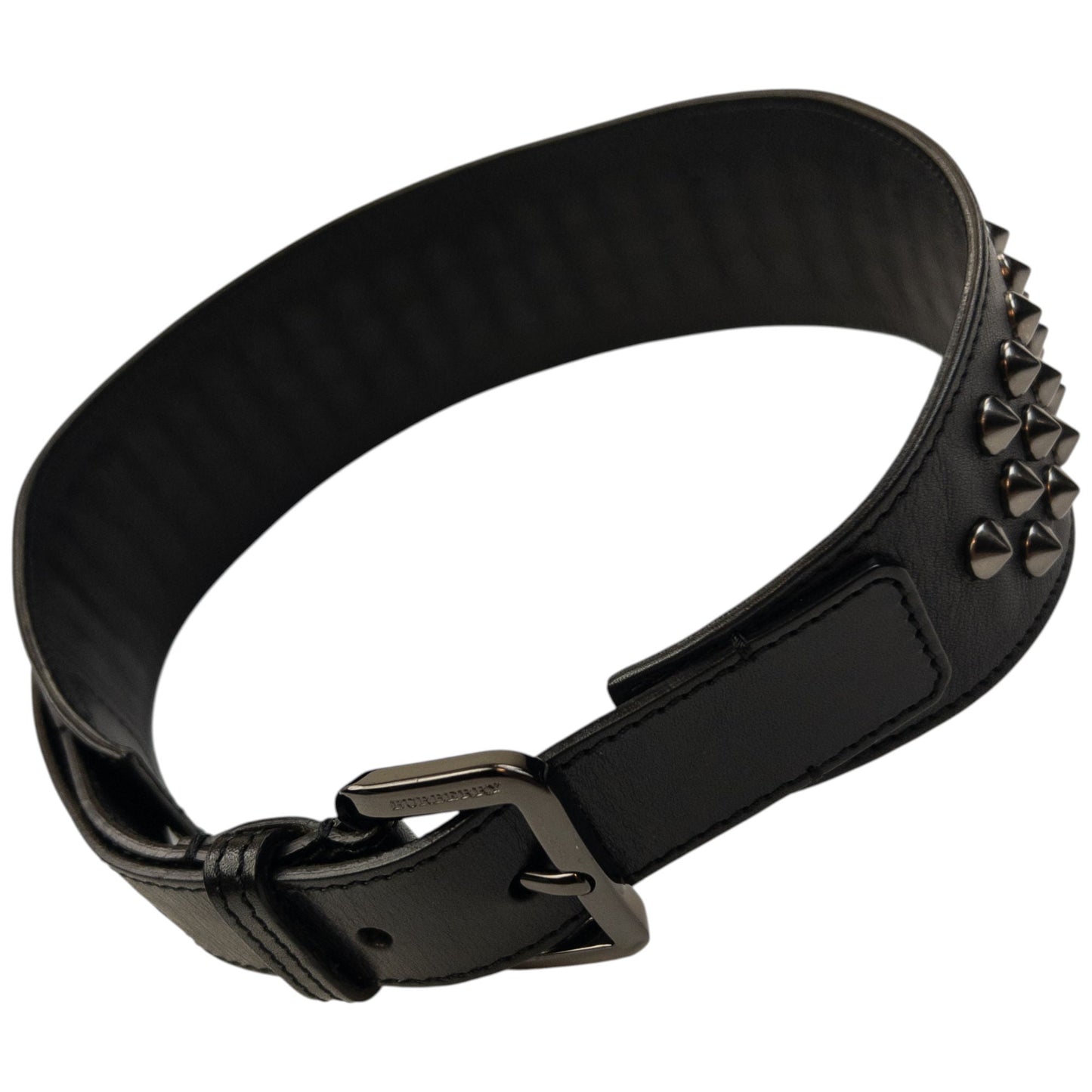 Vintage 2000s Burberry Studded Leather Belt Size S | O/S, Black