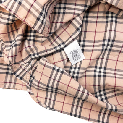 Vintage 2000s Burberry Nova Check Long Sleeve Button Up Shirt Size S | Small, Beige
