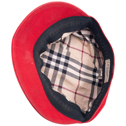 Vintage Burberry Newsboy Hat Size S | O/S, Red