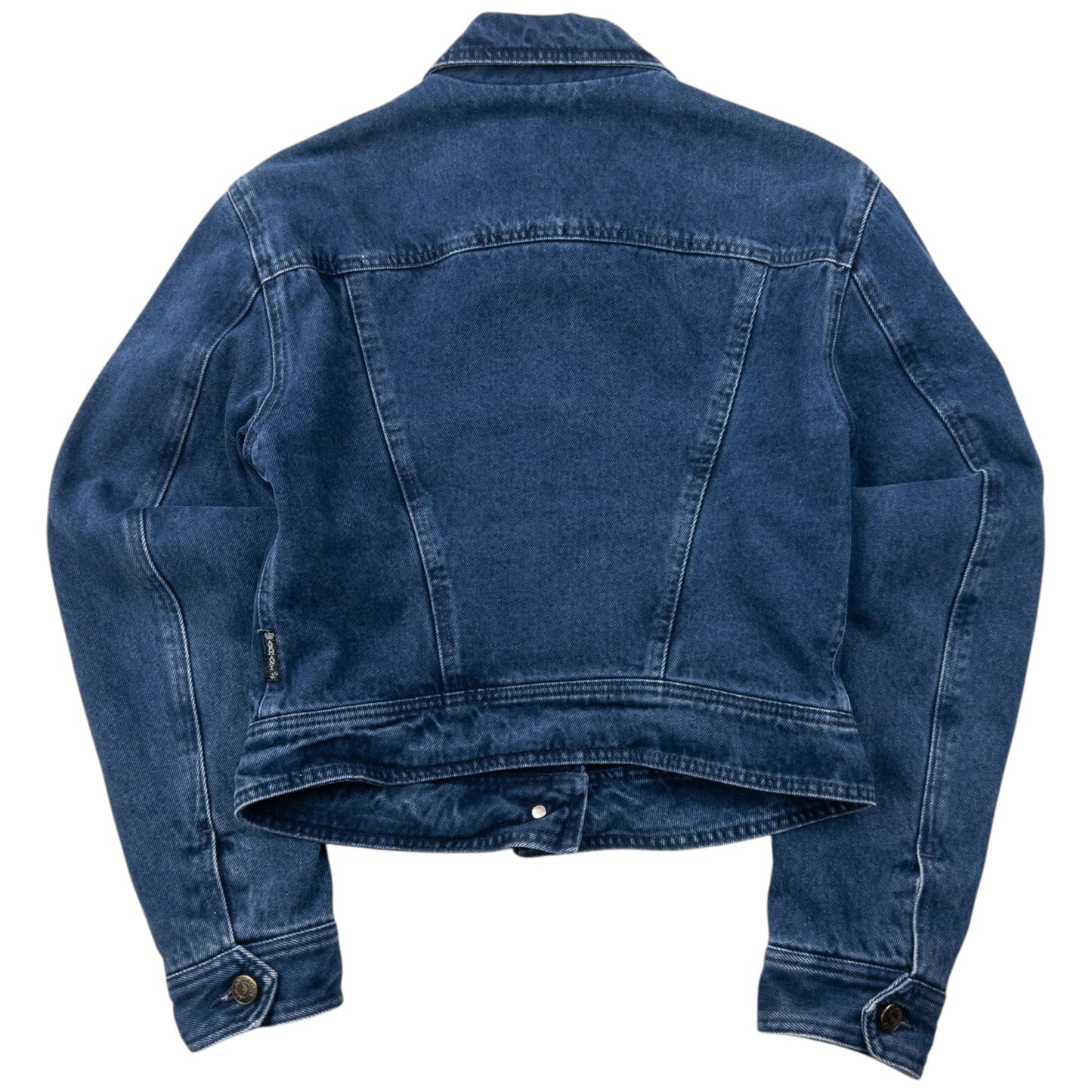 Vintage 90s Armani Jeans Fleece Lined Denim Jacket Womens Size M