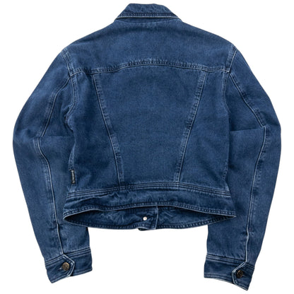 Vintage 90s Armani Jeans Fleece Lined Denim Jacket Womens Size M