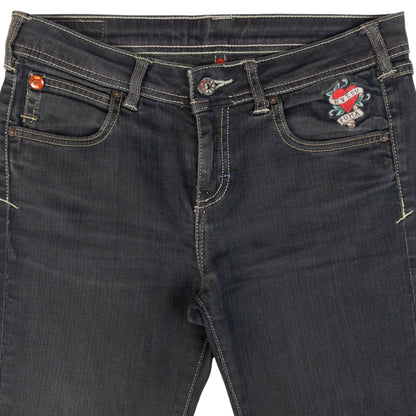 Vintage Puma X Evisu Double Gull Japanese Denim Jeans Size W32