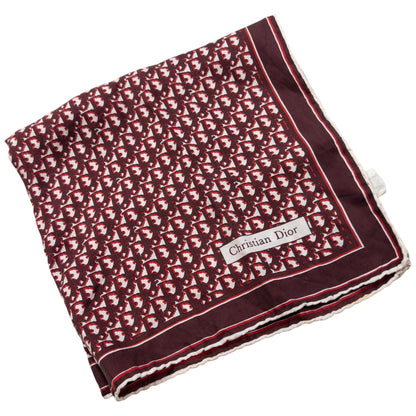 Vintage 80s Dior Monogram Silk Scarf