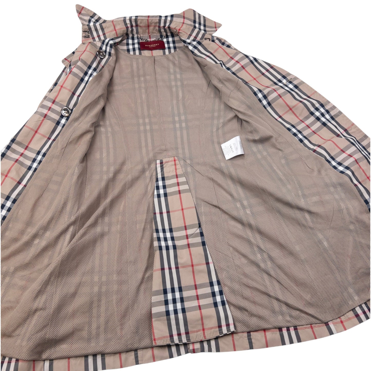 Vintage Burberry Nova Check Trench Jacket Womens Size S