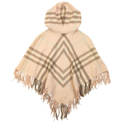Vintage 2000s Burberry Nova Check Tassel Trim Poncho | O/S, Brown