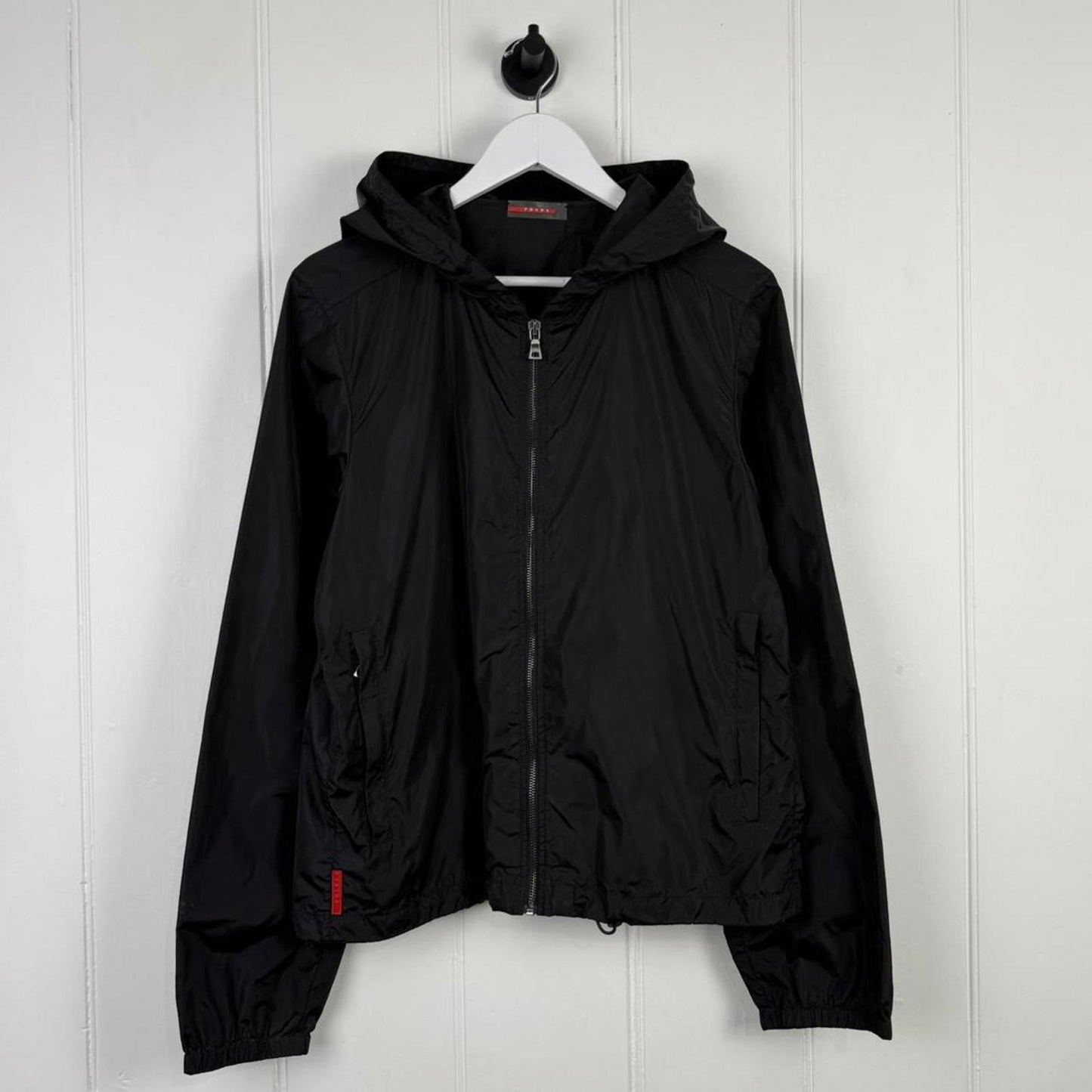 Prada Nylon Hooded Jacket (M) | Medium, Black