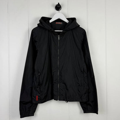 Prada Nylon Hooded Jacket (M) | Medium, Black