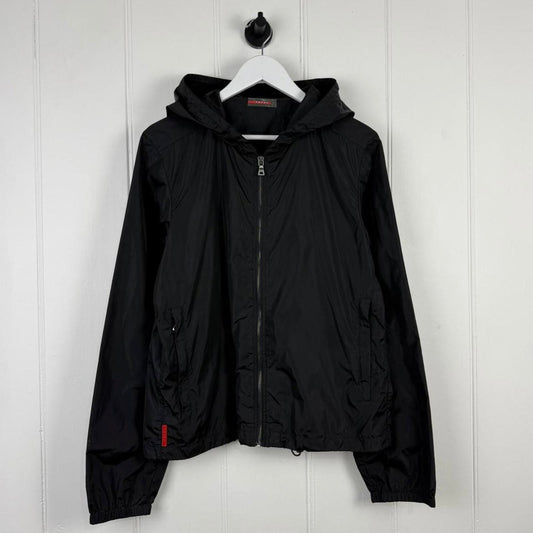 Prada Nylon Hooded Jacket (M) | Medium, Black