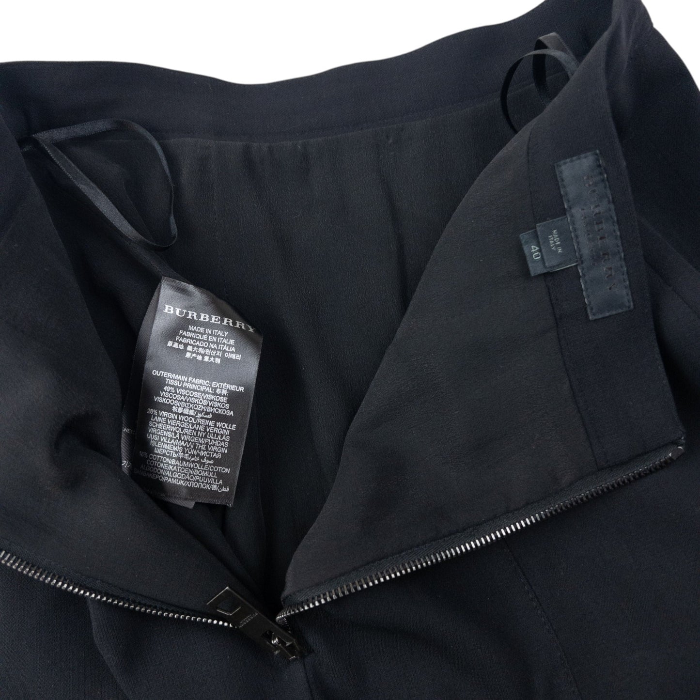 Vintage Burberry Prorsum Ruffle Skirt Womens Size W25 | W25, Black
