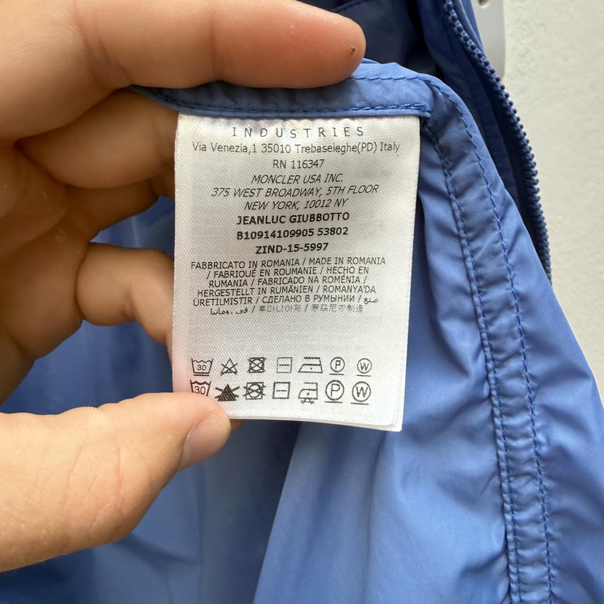 Moncler Jeanluc Windbreaker Jacket (L) | Large, Blue
