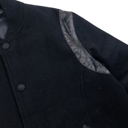 Vintage 2000s PPFM Wool Varsity Bomber Jacket Size S | Small, Black