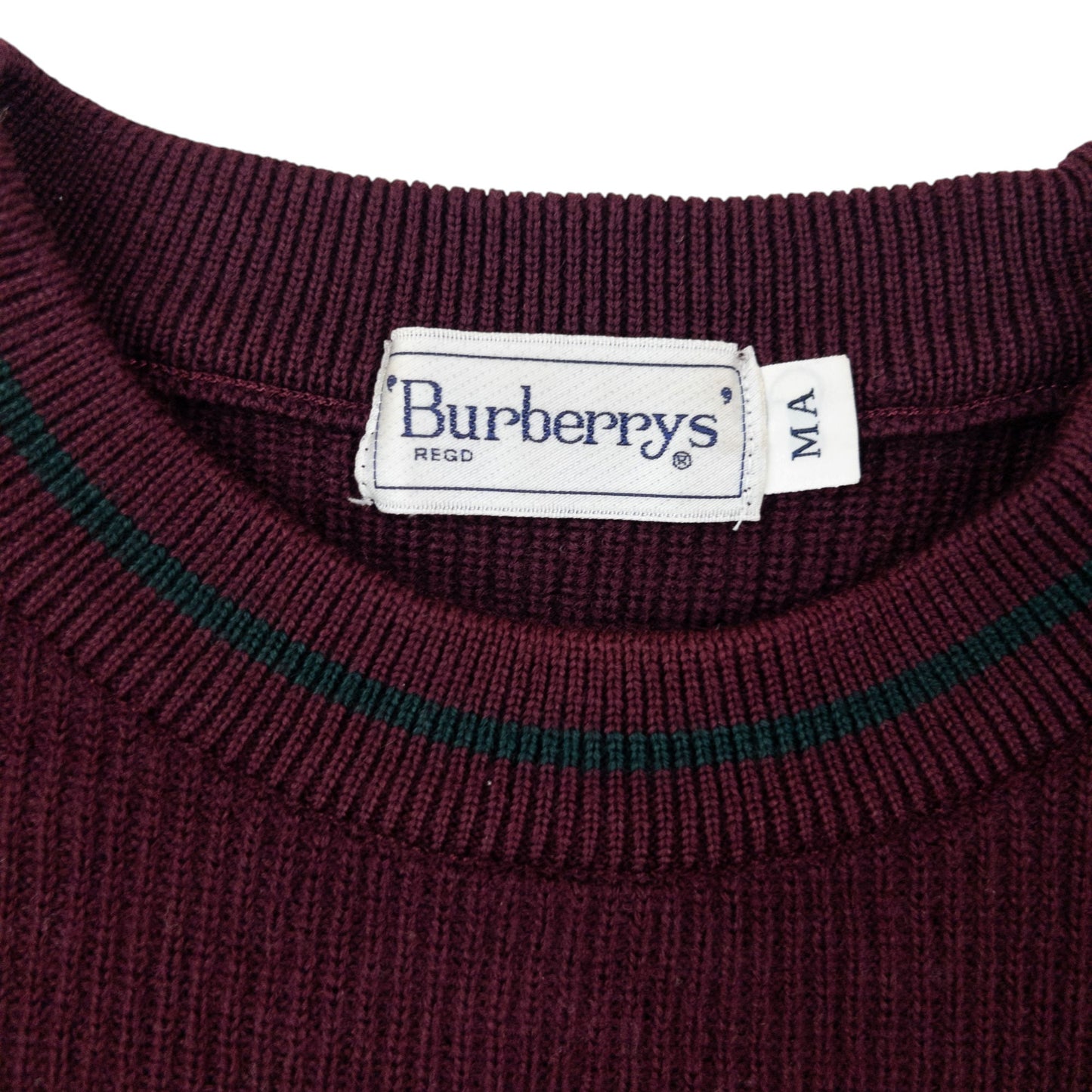 Vintage 90s Burberry Embroidered Wool Knit Jumper Size XS | XS, Multicoloured