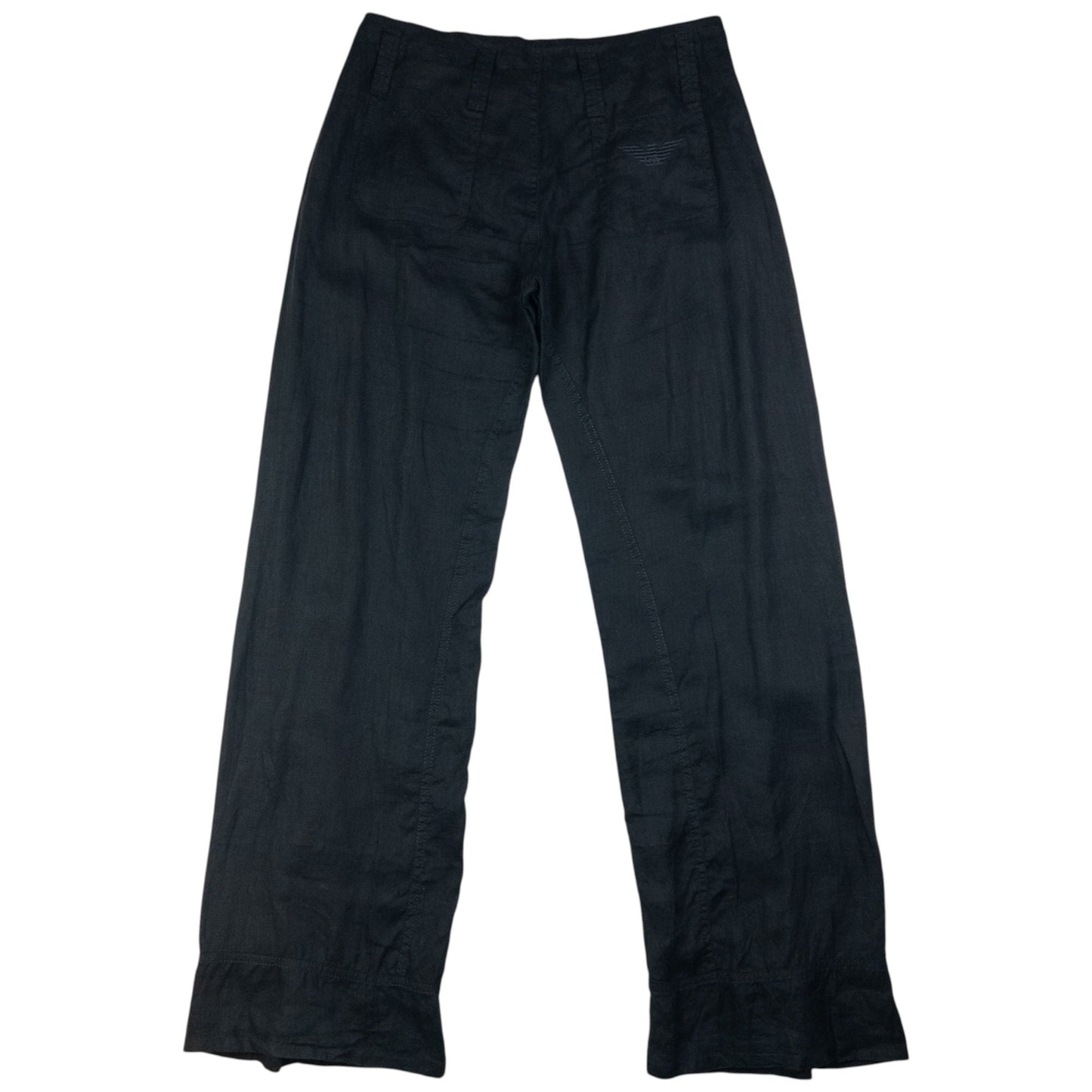 Vintage Armani Jeans Zip Detail Linen Trousers Size W31