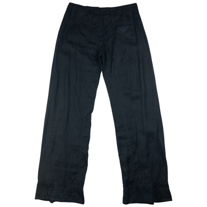 Vintage Armani Jeans Zip Detail Linen Trousers Size W31