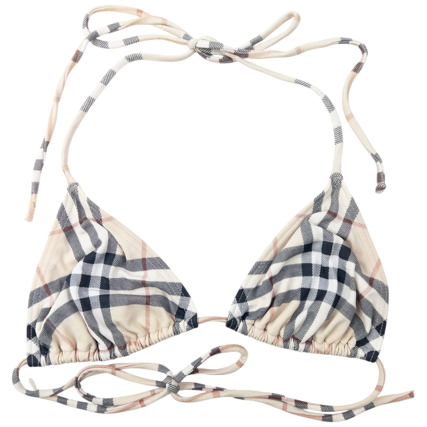 Vintage 2000s Burberry Nova Check Bikini Set Womens Size M | O/S, Cream