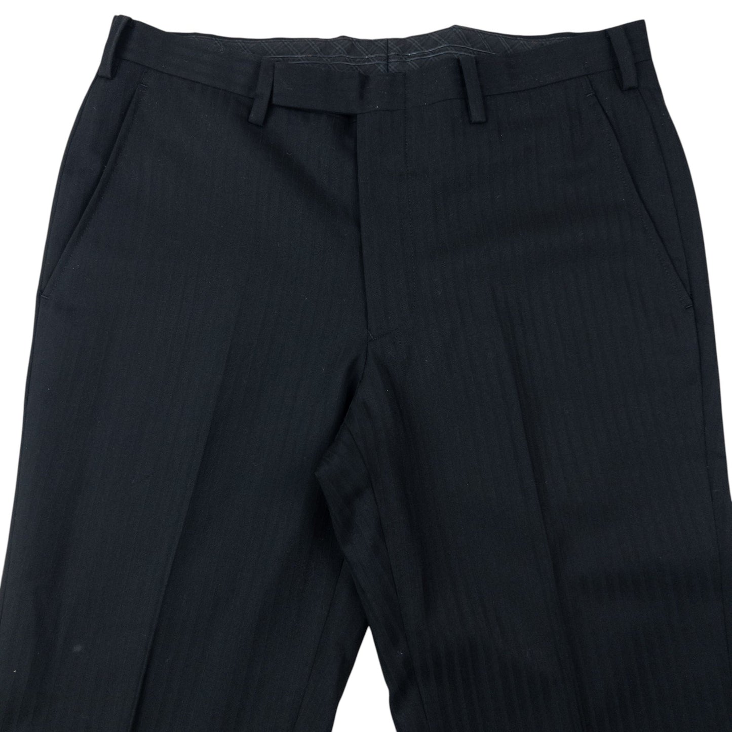 Vintage 2000s Burberry Black Label Striped Jacket & Trousers Suit Set Size M | Medium, Black