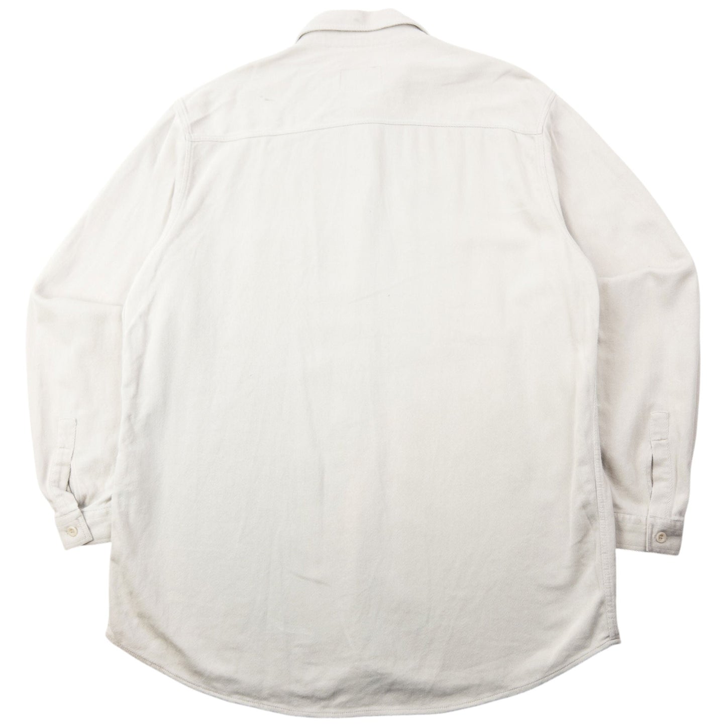 Vintage 90s Armani Jeans Long Sleeve Button Up Shirt Size L | Large, Cream