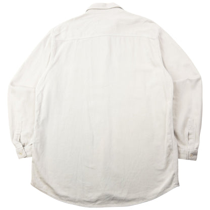 Vintage 90s Armani Jeans Long Sleeve Button Up Shirt Size L | Large, Cream