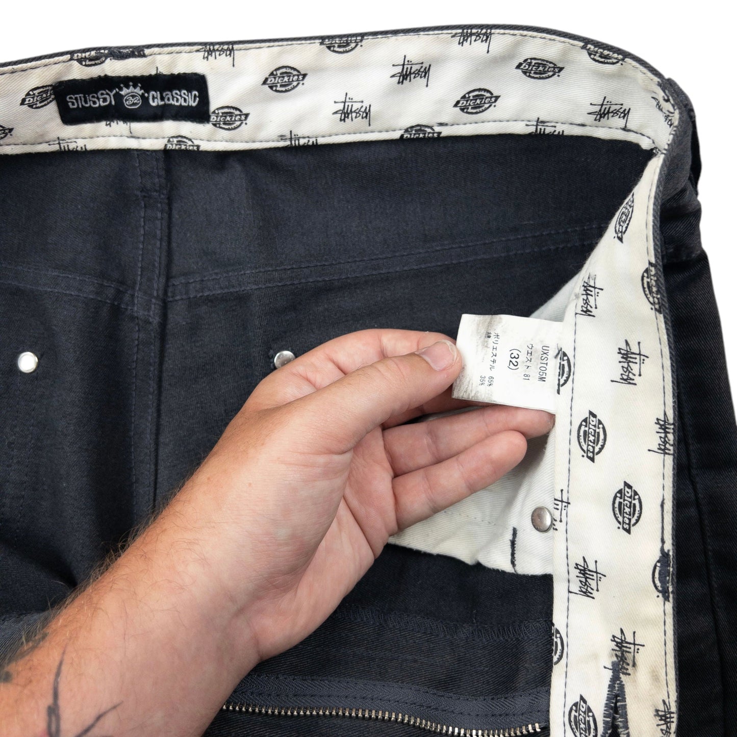 Vintage 2000s Stussy X Dickies Trousers Size W32 | W32, Grey