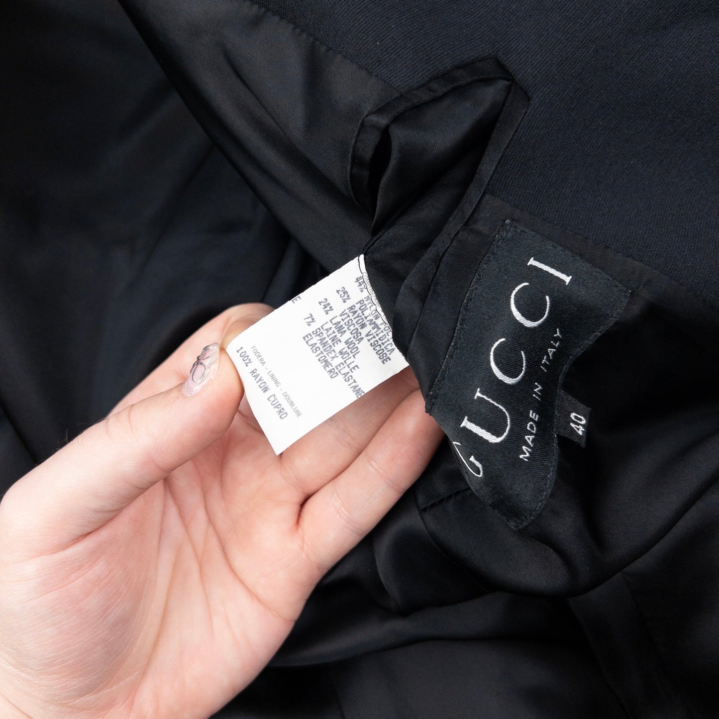 Vintage 90s Gucci By Tom Ford Zip Up Longline Jacket Womens Size M