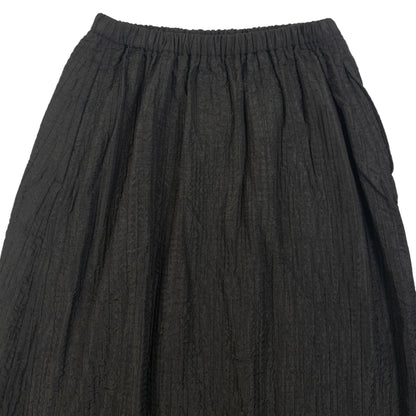Vintage 90s Plantation By Issey Miyake Crinkle Skirt Womens One Size | O/S, Black