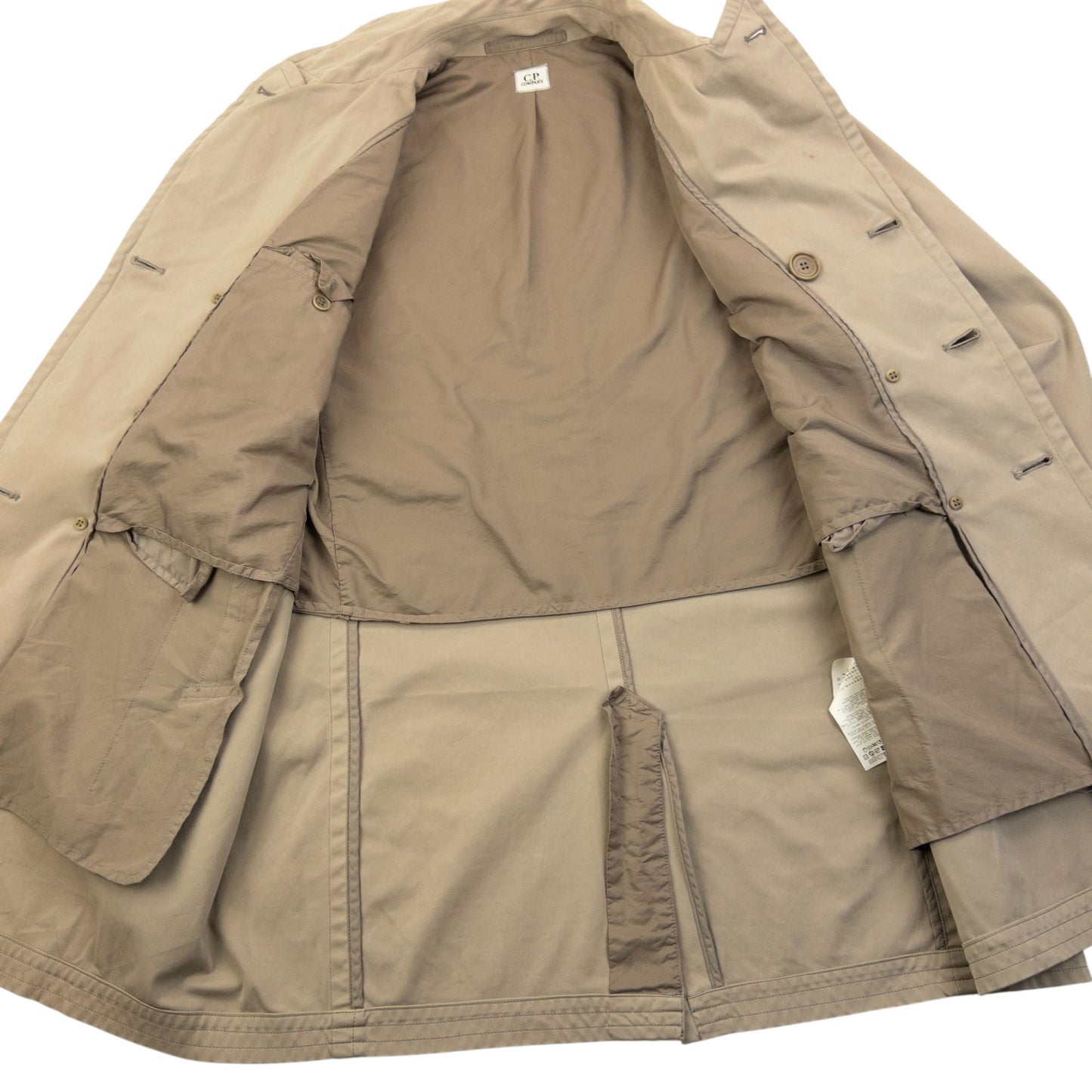 Vintage 2009 CP Company Button Up Trench Jacket Size L | Large, Beige