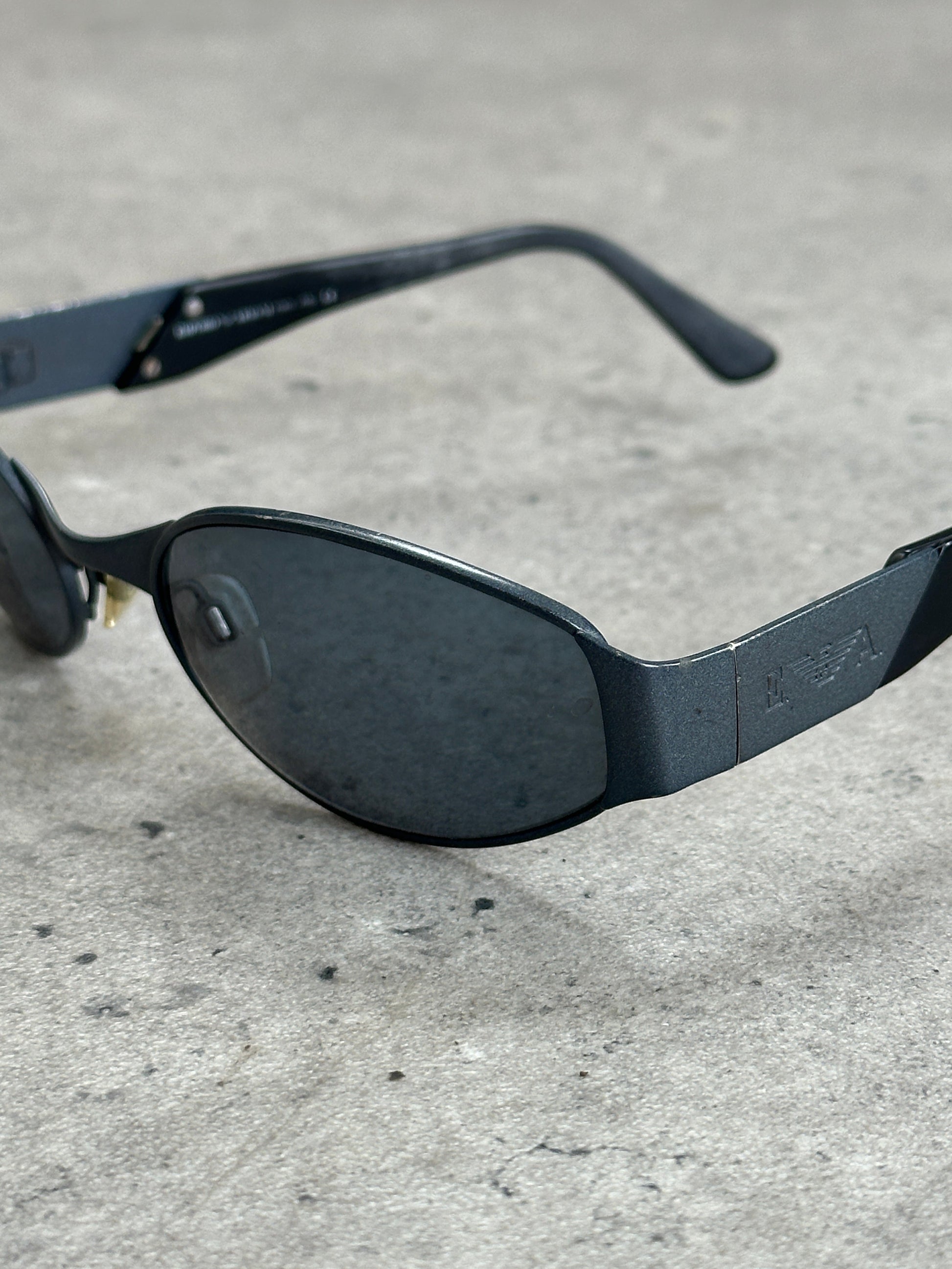Emporio Armani 1990s Oval Logo Sunglasses