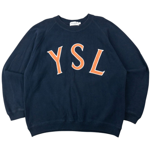 Vintage 2000s YSL Yves Saint Laurent Embroidered Sweatshirt Size M | Medium, Multicoloured