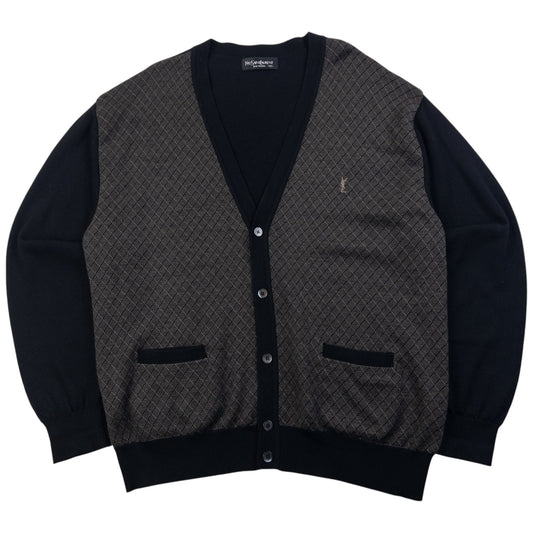 Vintage 90s YSL Yves Saint Laurent Pattern Cardigan Size XL | XL, Multicoloured