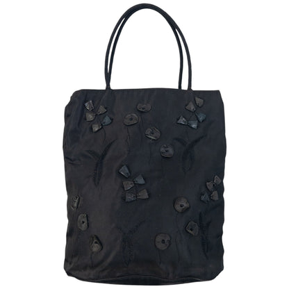Vintage 2000s Prada Floral Handbag | O/S, Black