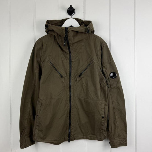 CP Company Cotton Canvas Jacket Olive (L) | Large, Olive