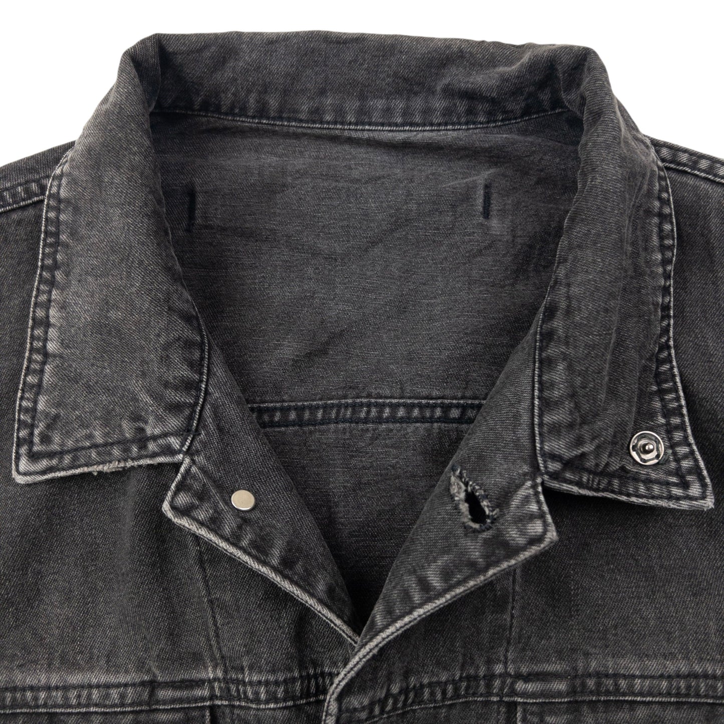 Vintage 2000s Marithe + Francois Girbaud Button Up Denim Jacket Size L | Large, Grey