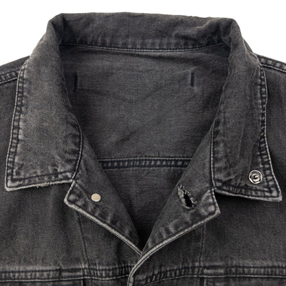 Vintage 2000s Marithe + Francois Girbaud Button Up Denim Jacket Size L | Large, Grey