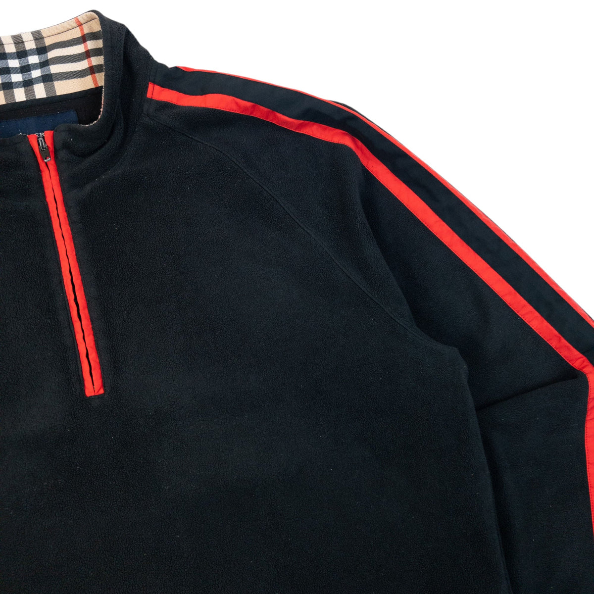 Vintage 2000s Burberry Golf Q Zip Fleece Sweatshirt Size L | Large, Black