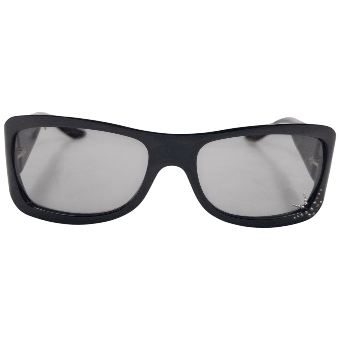 Vintage 2000s Dior Spidior 2 Diamonte Sunglasses | O/S, Black
