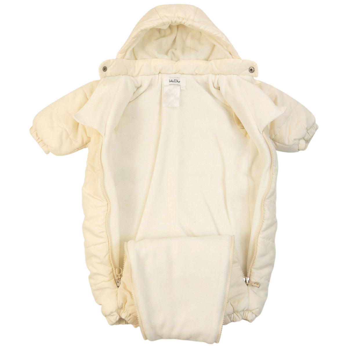 Vintage 2000s Dior Baby Fleece Lined Snowsuit | O/S, Cream