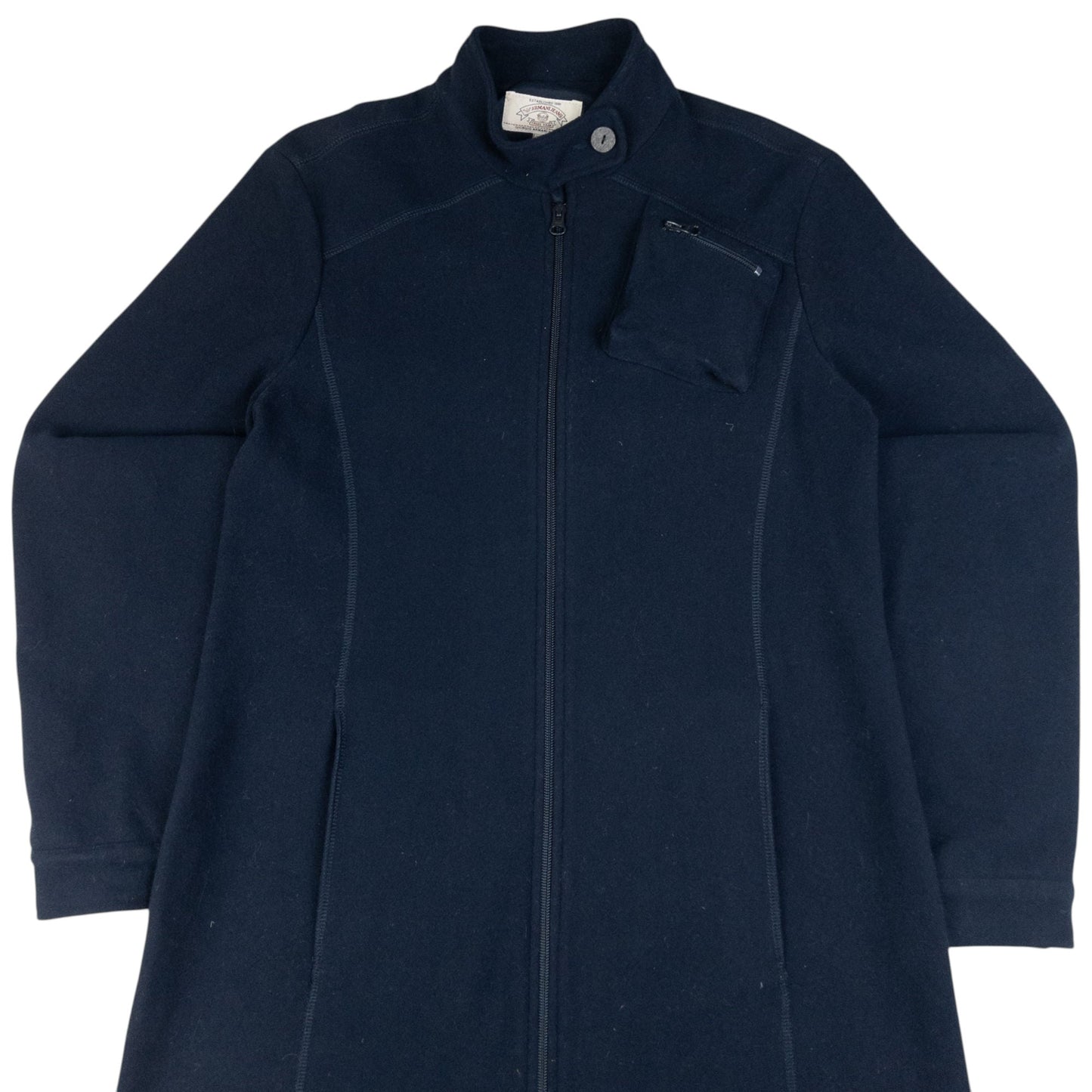 Vintage Armani Jeans Asymetrical Longline Zip Up Jacket Womens Size L