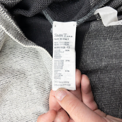 Vintage 90s Armani Jeans Lightweight Knit Jumper Size L | Large, Grey