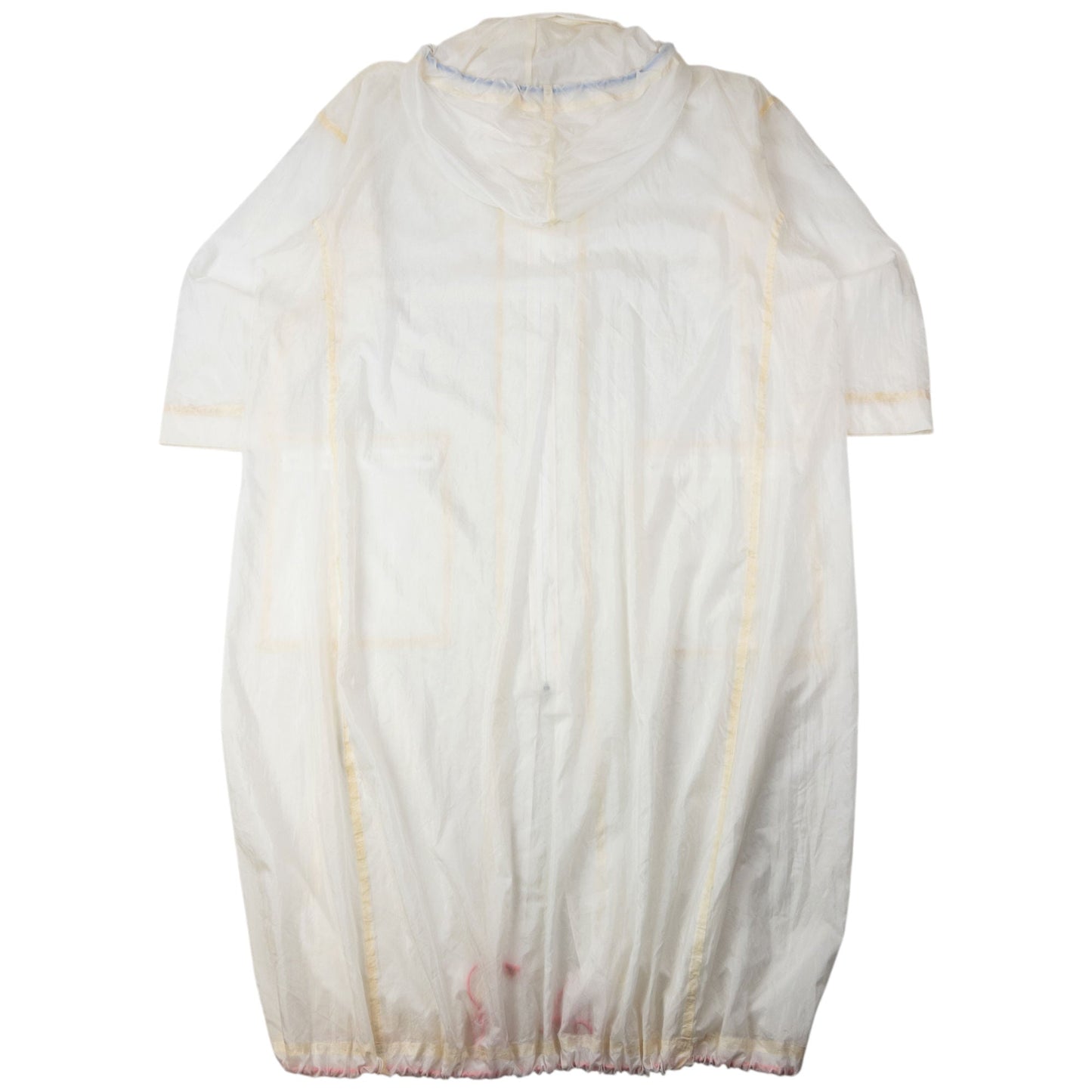 Vintage 90s Issey Miyake Transparent Longline Jacket Size L | Large, Cream