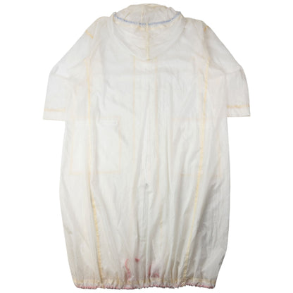 Vintage 90s Issey Miyake Transparent Longline Jacket Size L | Large, Cream