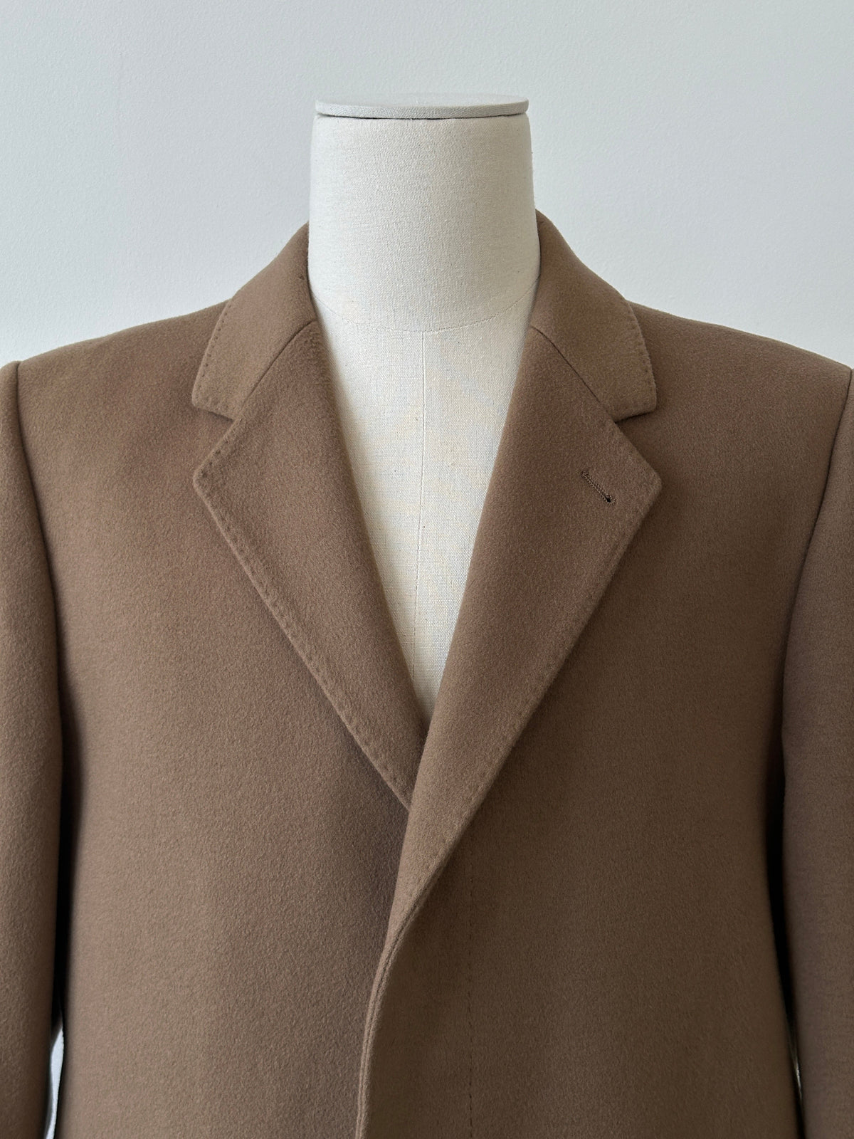 Vintage 1990s Pure New Wool Concealed Placket Coat - L