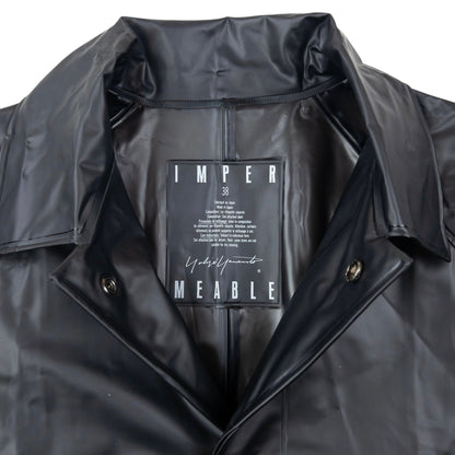 Vintage 90s Yohji Yamamoto Impermeable Transluscent Rain Jacket Size XL | XL, Black