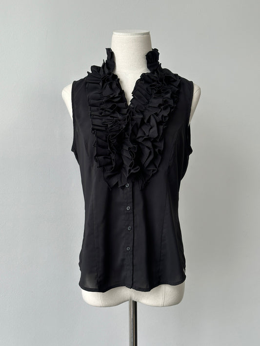 Vintage 2000s Sleevless Ruffle Top - S-M