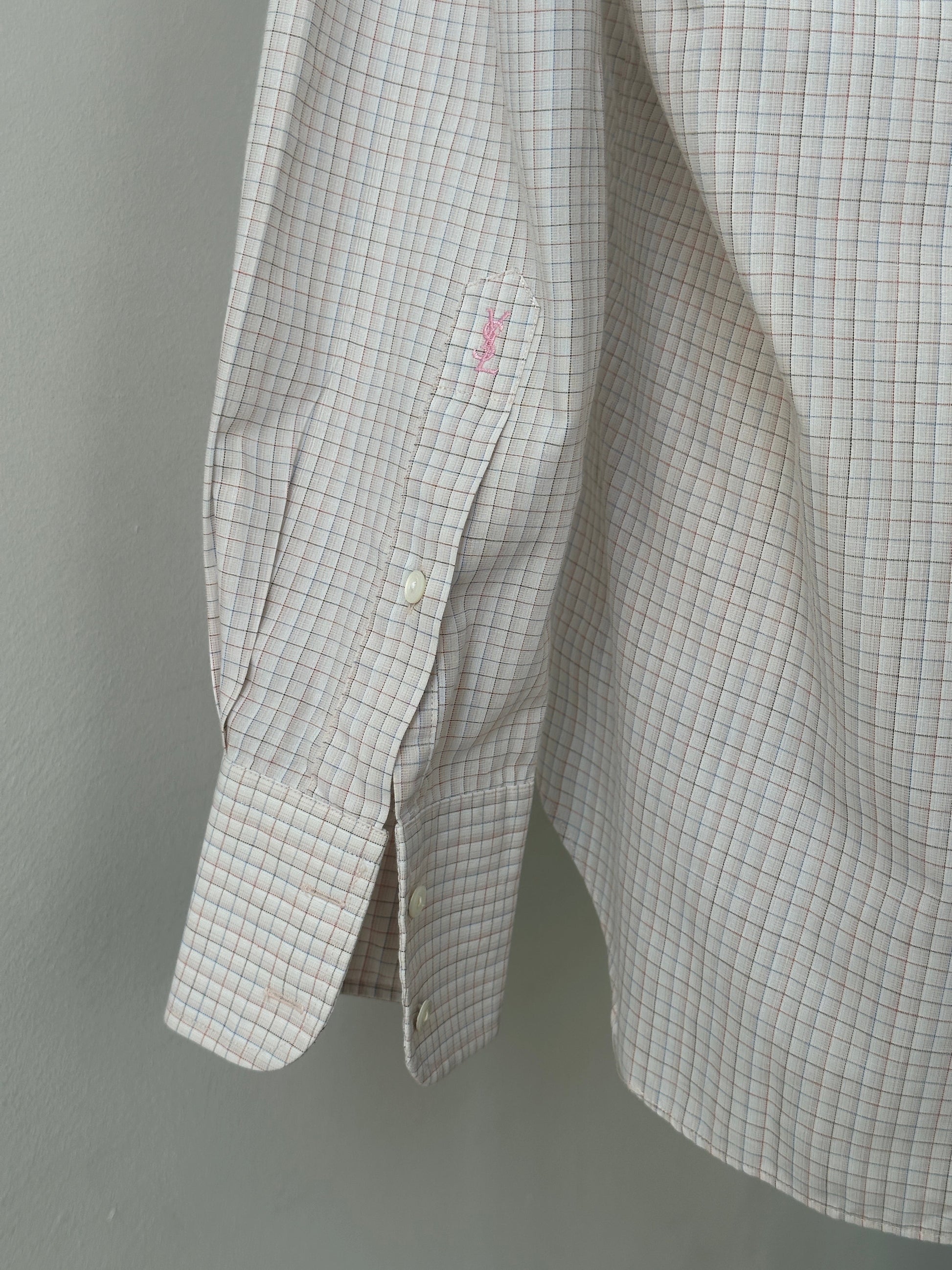 Yves Saint Laurent Chemises 1990s Cotton Check Shirt - M