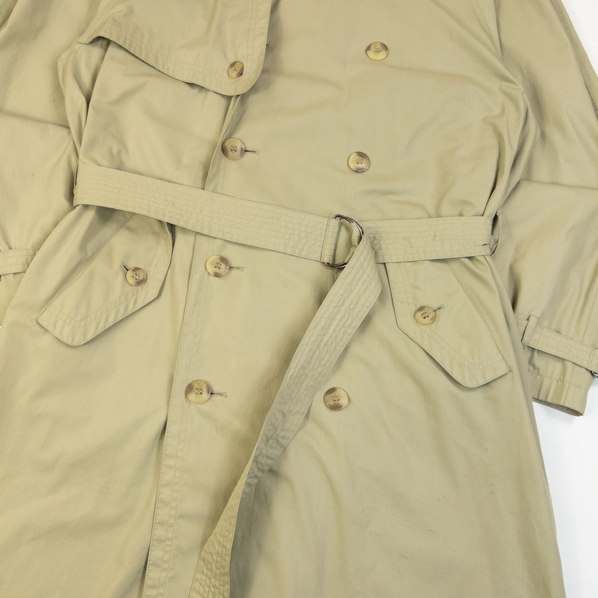 Vintage 80s YSL Yves Saint Laurent Belt Waist Trench Jacket Size XL | XL, Multicoloured