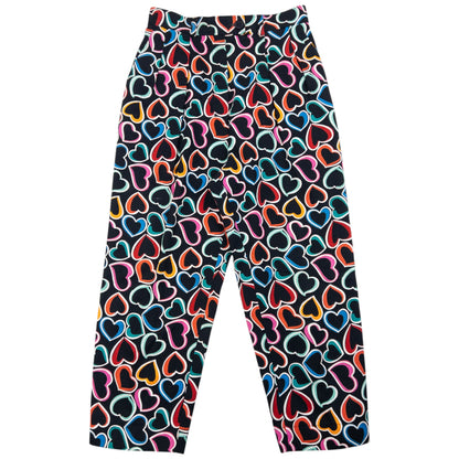 Vintage 80s YSL Yves Saint Laurent Heart Print Top & Trousers Set Womens Size XS | XS, Multicolour