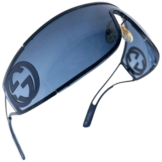 Vintage 2006 Gucci Shield Sunglasses | O/S, Navy