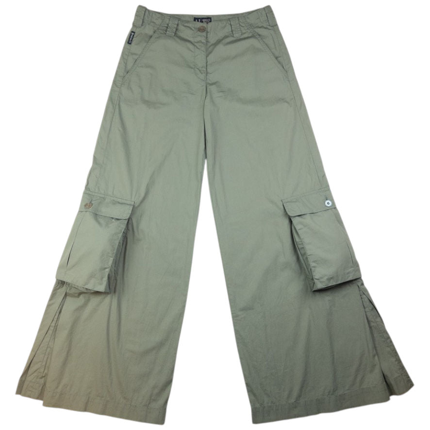 Vintage Armani Jeans Lightweight Wide Cargo Trousers Womens Size W30