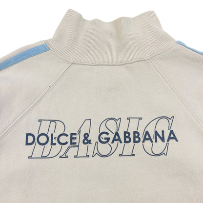 Vintage 2000s Dolce & Gabbana Zip Up Sweatshirt Size M | Medium, Cream